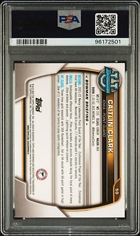 2022 Bowman Chrome University 50 Caitlin Clark Pink Refractor PSA
