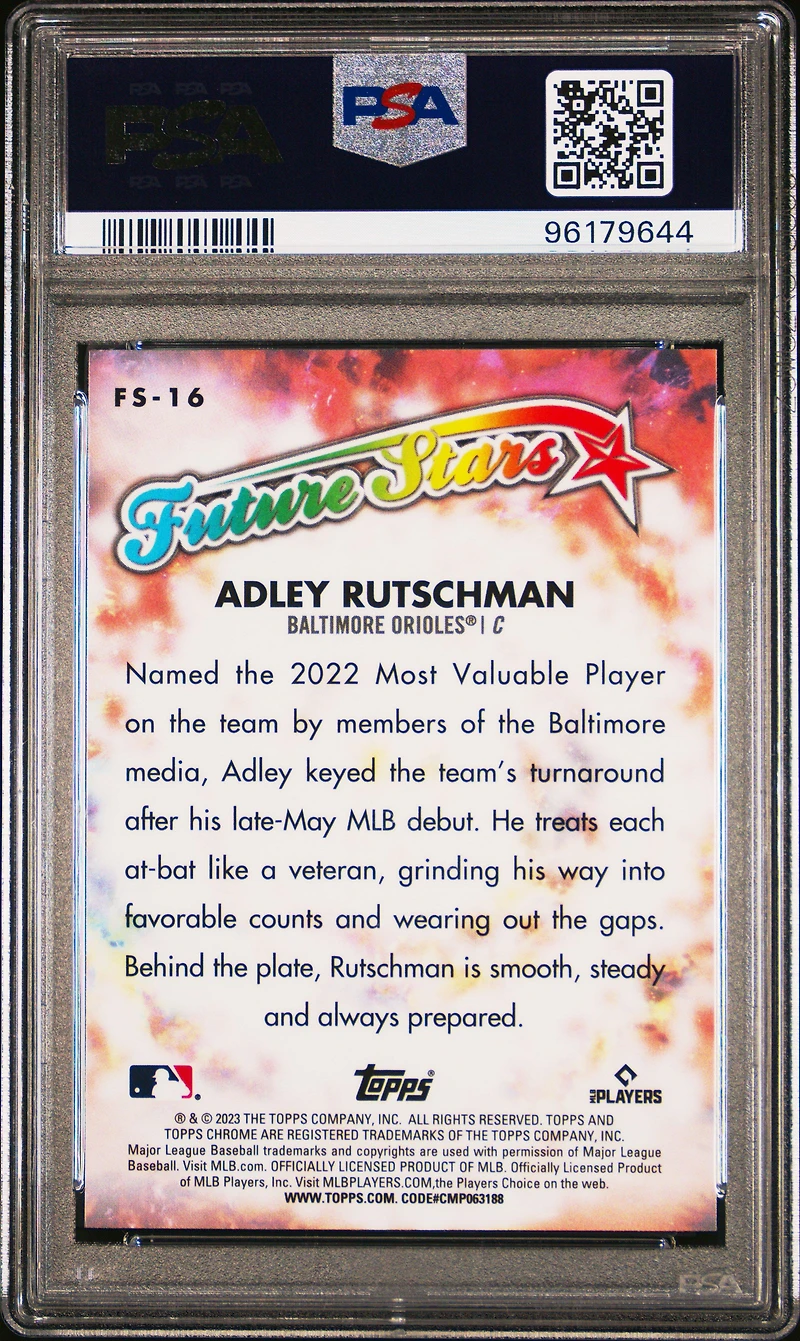 2023 Topps Chrome Future Stars Fs16 Adley Rutschman PSA 10