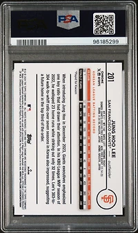 2024 Topps Chrome 201 Jung Hoo Lee Green Sonar Refractor PSA 10