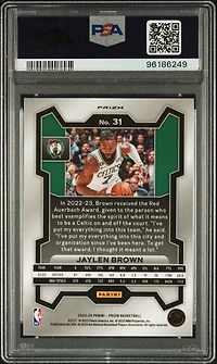2023 Panini Prizm 31 Jaylen Brown Ice PSA 10