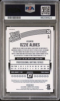 2018 Panini Donruss Optic 36 Ozzie Albies Variation-purple PSA 10