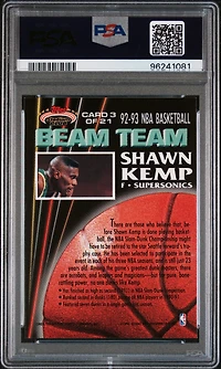 1992 Stadium Club Beam Team 3 Shawn Kemp PSA 9