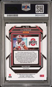 2023 Panini Prizm Draft Picks 102 Cj Stroud Purple Wave PSA 10