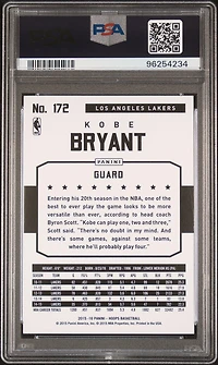 2015 Panini Hoops 172 Kobe Bryant PSA 9