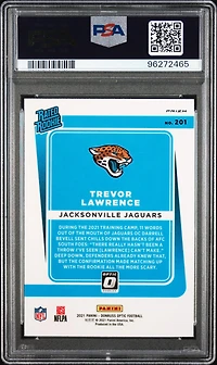 2021 Panini Donruss Optic 201 Trevor Lawrence Bronze PSA 8