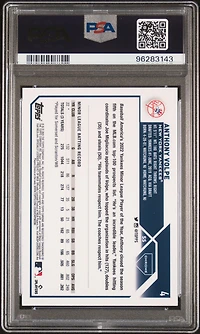 2023 Topps Chrome Logofractor Edition 4 Anthony Volpe Yellow Refractor PSA 10