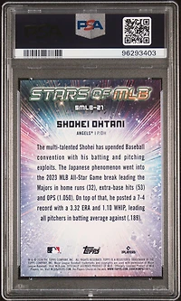 2024 Topps Stars Of Mlb Smlb21 Shohei Ohtani PSA 10
