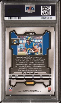 2023 Panini Prizm 357 Puka Nacua Purple Pulsar PSA 10