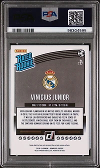 2018 Panini Donruss 177 Vinicius Junior Press Proof-red PSA 10