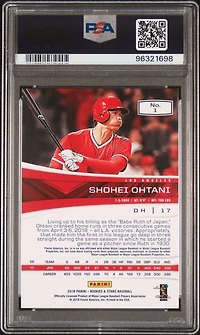 2018 Panini Chronicles Rookies & Stars 1 Shohei Ohtani Red PSA 9