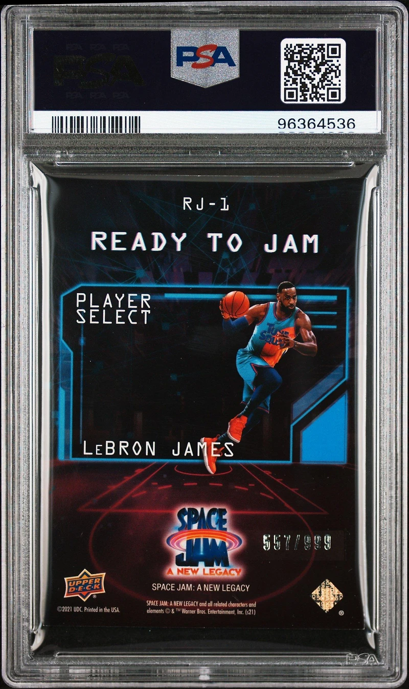 2021 Upper Deck Space Jam A New Legacy Ready To Jam Rj1 Lebron James Red PSA 8