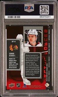 2023 Upper Deck Extended Series Special Forces Sf9 Connor Bedard PSA 9