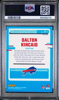 2023 Panini Donruss Optic 211 Dalton Kincaid Green Velocity PSA 10