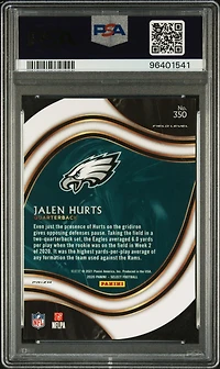 2020 Panini Select 350 Jalen Hurts Die-cut Blue Prizm PSA 10