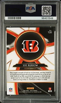 2020 Panini Select Turbocharged T20 Joe Burrow PSA 10