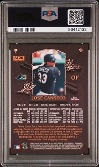 2000 Topps Chrome All-topps At20 Jose Canseco All-topps-refractor PSA 9