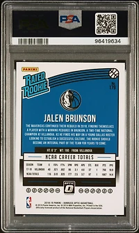 2018 Panini Donruss Optic 179 Jalen Brunson PSA 10