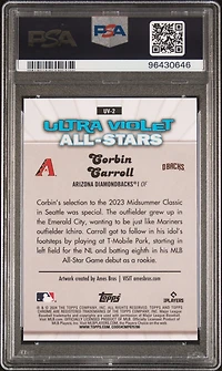 2024 Topps Chrome Ultraviolet All-stars Uv2 Corbin Carroll PSA 10