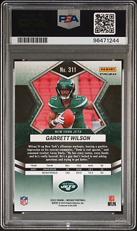 2022 Panini Mosaic 311 Garrett Wilson Red Sparkle PSA 10