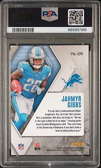 2023 Panini Phoenix 105 Jahmyr Gibbs Orange Seismic PSA 10
