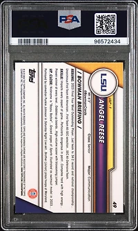 2023 Bowman University Chrome Sapphire 49 Angel Reese PSA