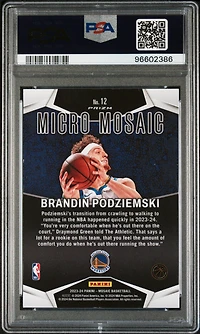 2023 Panini Mosaic Micro Mosaic 12 Brandin Podziemski PSA 9