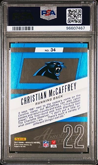 2017 Panini Absolute Rookie Roundup 34 Christian Mccaffrey Retail PSA 9