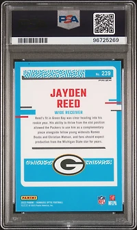 2023 Panini Donruss Optic 239 Jayden Reed Stars PSA 10
