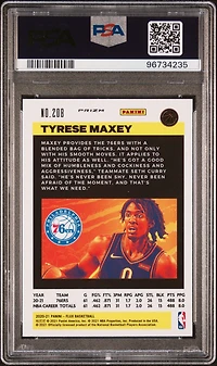 2020 Panini Flux 208 Tyrese Maxey Fanatics Cracked Ice PSA 10