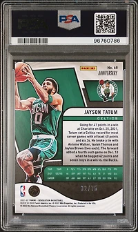 2021 Panini Revolution 68 Jayson Tatum Nba 75th Anniversary PSA 10
