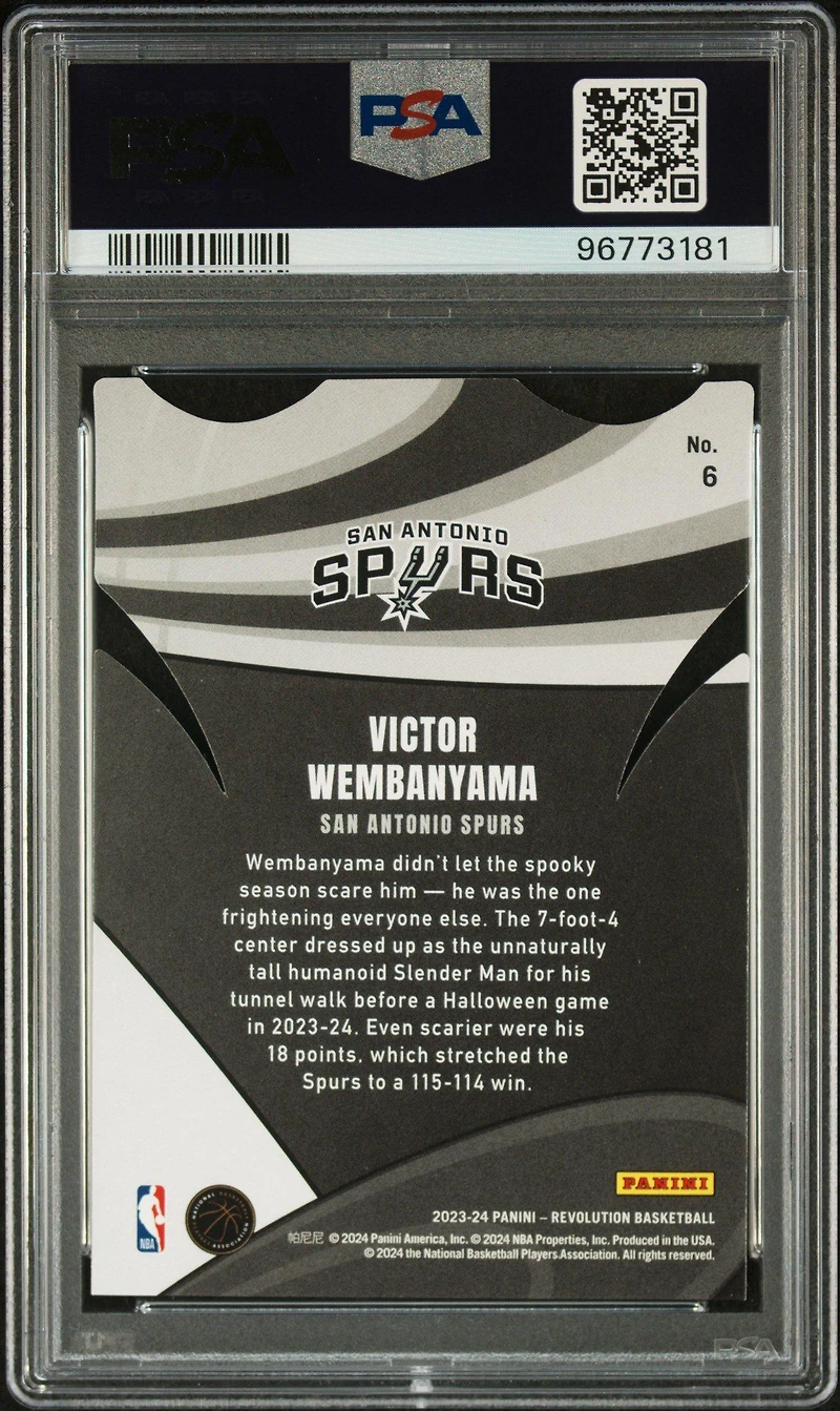 2023 Panini Revolution Liftoff! 6 Victor Wembanyama PSA 10