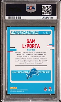 2023 Panini Donruss Optic 237 Sam Laporta PSA 10