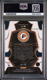 2022 Panini Select 182 Bennedict Mathurin Red Disco PSA 9