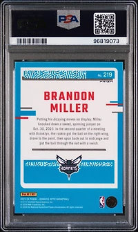 2023 Panini Donruss Optic 219 Brandon Miller Purple PSA 10