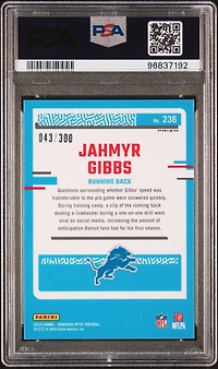 2023 Panini Donruss Optic 236 Jahmyr Gibbs Wave PSA 10
