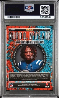 2023 Panini Mosaic Micro Mosaic Mm4 Anthony Richardson PSA 10