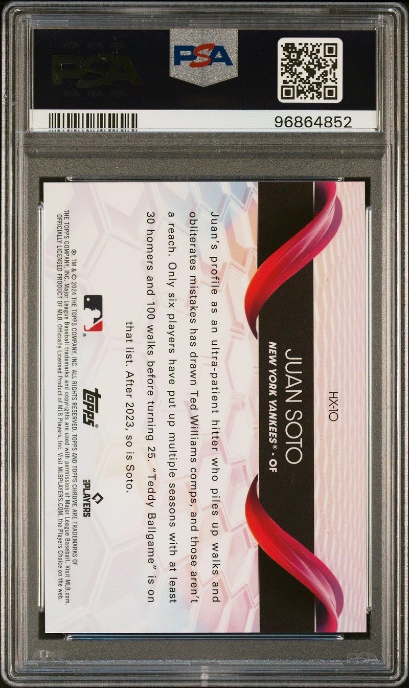 2024 Topps Chrome Helix Hx10 Juan Soto PSA 10