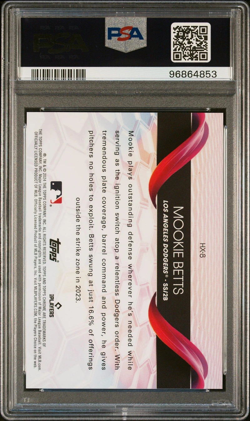 2024 Topps Chrome Helix Hx8 Mookie Betts PSA 10