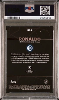 2023-24 Topps Chrome Uefa Club Competitions Shadow Etch Be2 Ronaldo PSA 10