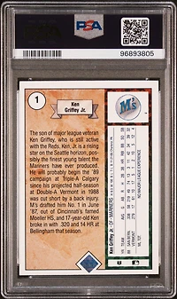 1989 Upper Deck 1 Ken Griffey Jr. Star Rookie PSA 8