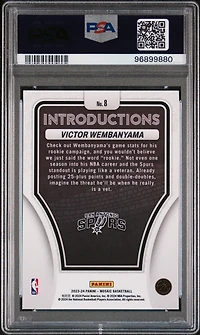 2023 Panini Mosaic Introductions 8 Victor Wembanyama PSA 10