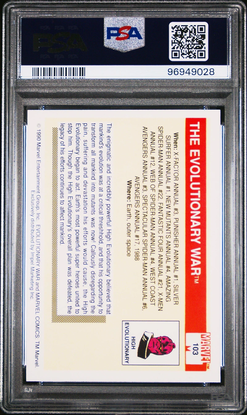 1990 Marvel Universe 103 Evolutionary War PSA 10