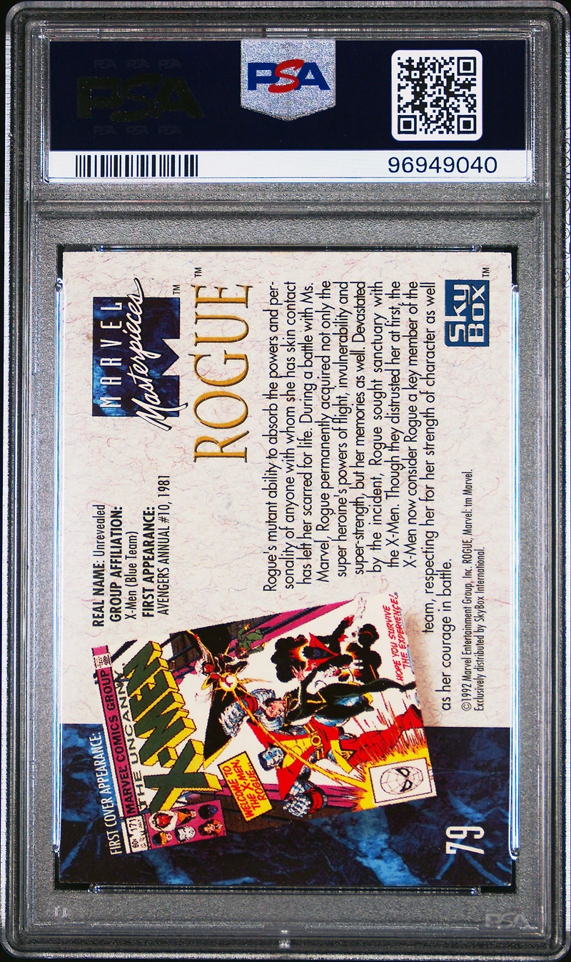 1992 Marvel Masterpieces 79 Rogue PSA 9