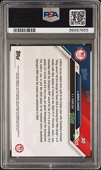 2024 Topps Now Olympic Games Lebron James PSA 10
