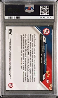 2024 Topps Now Olympic Games Lebron James PSA 10