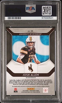 2019 Panini Prizm Draft Picks 50 Josh Allen PSA 10