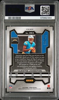 2023 Panini Prizm 353 Quentin Johnston Pandora PSA 9