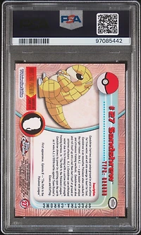 2000 Topps Chrome Pokemon T.v. 27 Sandshrew Spectra PSA 10