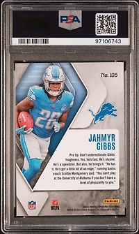 2023 Panini Phoenix 105 Jahmyr Gibbs PSA 10