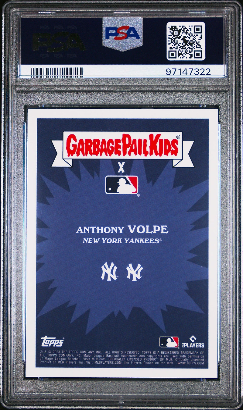 2023 Topps Garbage Pail Kids X Mlb Series 3 23b Big Apple Volpe PSA 10